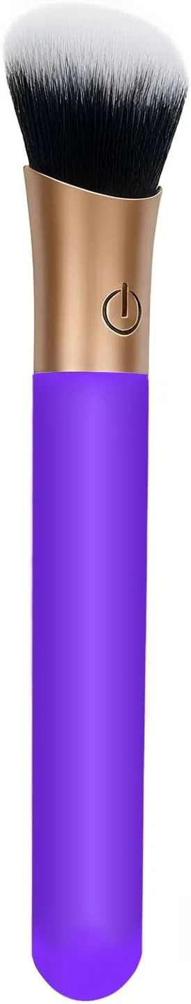 برس آرایشی برقی با 10 سرعت لرزش، دسته سیلیکونی ضد آب قابل شارژ USB، سر برس زاویه دار برای پودر فیکس، رژگونه، برنزر و هایلایتر برس آرایشی برقی با 10 سرعت لرزش، دسته سیلیکونی ضد آب قابل شارژ USB، سر برس زاویه دار برای پودر فیکس، رژگونه، برنزر و هایلایتر