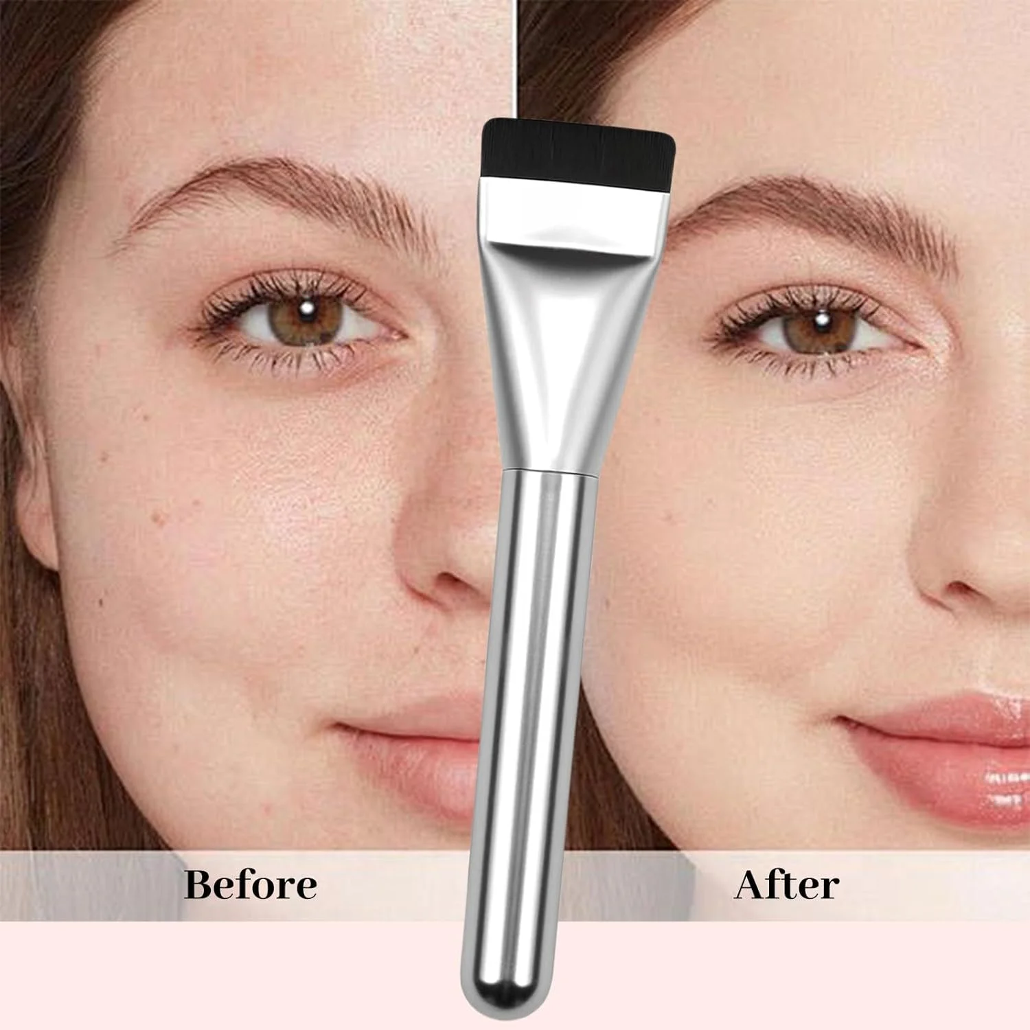 براش تخت کرم پودر Velvoria برای آرایش مایع، براش سریع و تخت صورت، براش کانسیلر آرایشی برای رژگونه کرمی مایع براش تخت کرم پودر Velvoria برای آرایش مایع، براش سریع و تخت صورت، براش کانسیلر آرایشی برای رژگونه کرمی مایع
