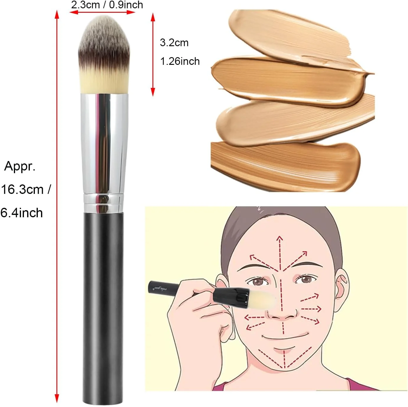 براش آرایشی کرم پودر زاویه دار Vela.Yue براش آرایشی کرم پودر زاویه دار Vela.Yue