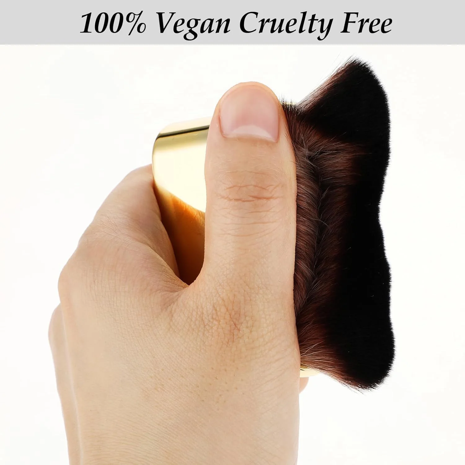 برس برنزه کننده Tufexigo - برس اپلیکاتور برنزه کننده - برس کابوکی برای بدن، برس آرایشی رزگلد برای کرم پودر، برس ضد آفتاب برای بهترین برنزه کننده صورت و بدن