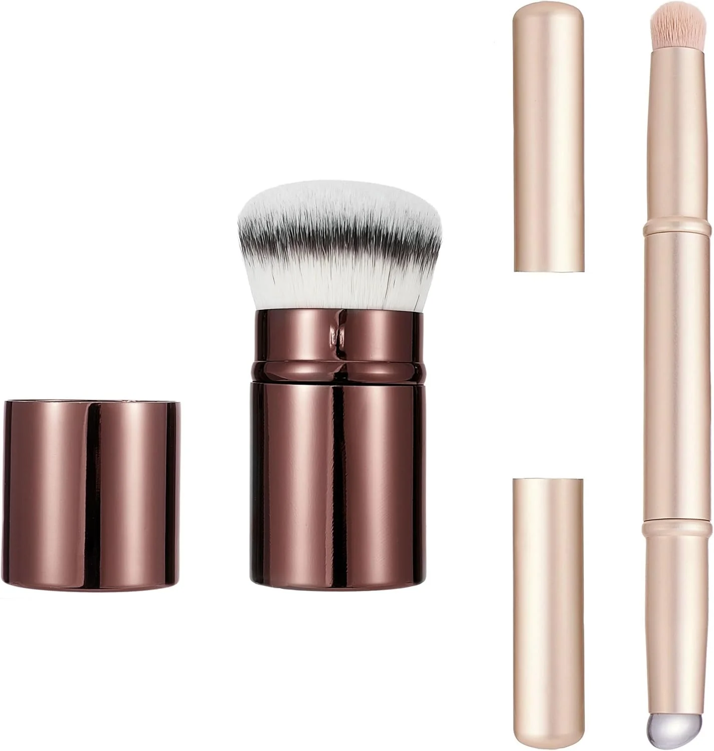 براش آرایشی کابوکی جمع شونده Textention، براش پودر، براش مسافرتی فونداسیون برای رژگونه، برنزر و پودر، براش لب سیلیکونی، براش ترکیبی چند منظوره دو طرفه با درب براش آرایشی کابوکی جمع شونده Textention، براش پودر، براش مسافرتی فونداسیون برای رژگونه، برنزر و پودر، براش لب سیلیکونی، براش ترکیبی چند منظوره دو طرفه با درب