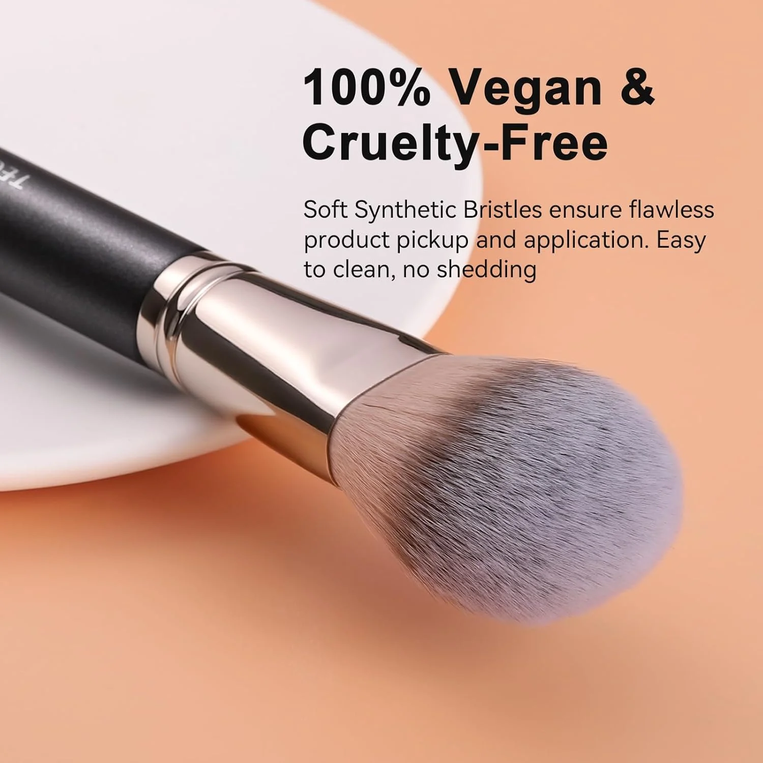 براش پودر فیکس TEOYALL، براش آرایشی فوق العاده نرم و کرکی با موهای مصنوعی برای استفاده کامل با کرم پودر برنزه کننده براش پودر فیکس TEOYALL، براش آرایشی فوق العاده نرم و کرکی با موهای مصنوعی برای استفاده کامل با کرم پودر برنزه کننده