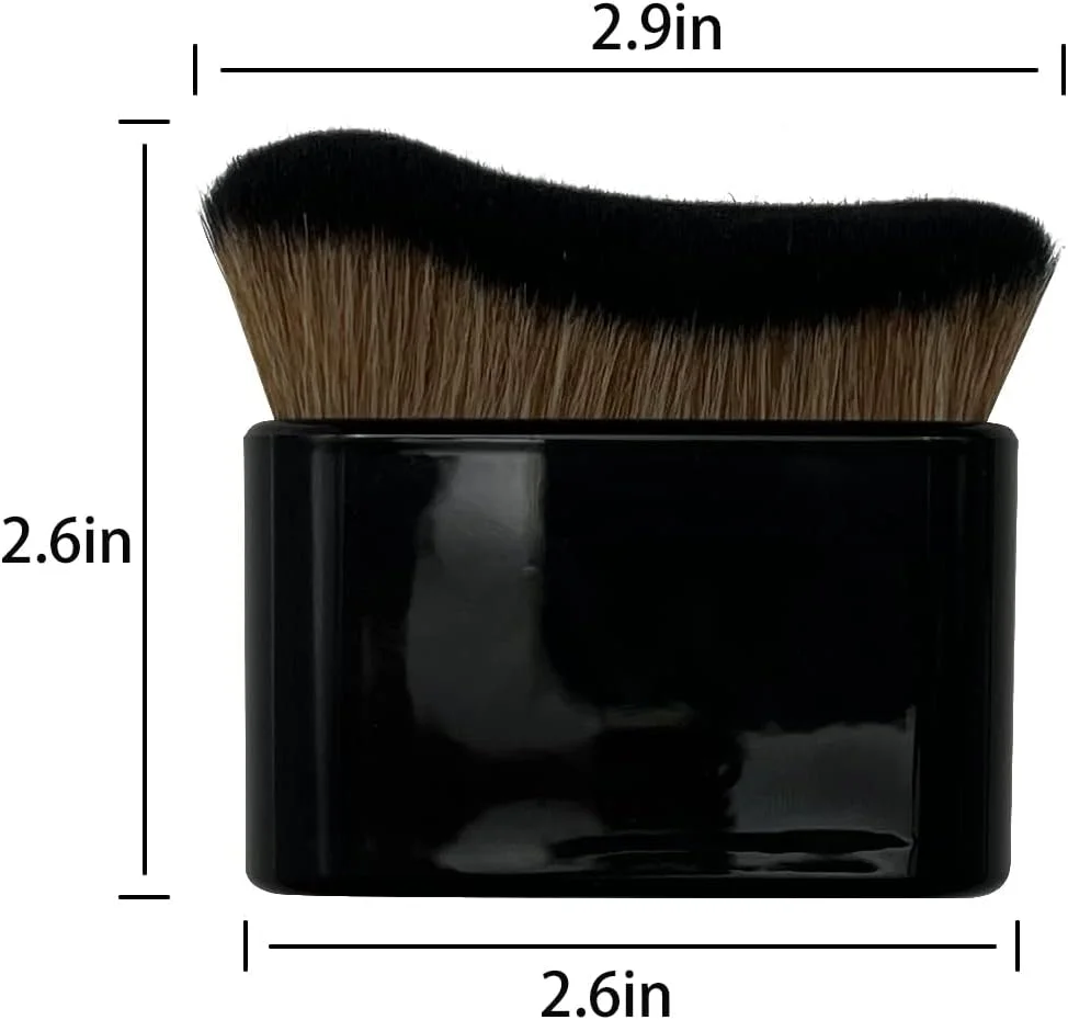 براش برنزه کننده، براش آرایشی حرفه ای، براش کرم پودر، براش کابوکی صورت، براش آرایش بدن، اپلیکاتور براش برنزه کننده خودکار برای صورت و بدن (مشکی-قهوه ای) براش برنزه کننده، براش آرایشی حرفه ای، براش کرم پودر، براش کابوکی صورت، براش آرایش بدن، اپلیکاتور براش برنزه کننده خودکار برای صورت و بدن (مشکی-قهوه ای)