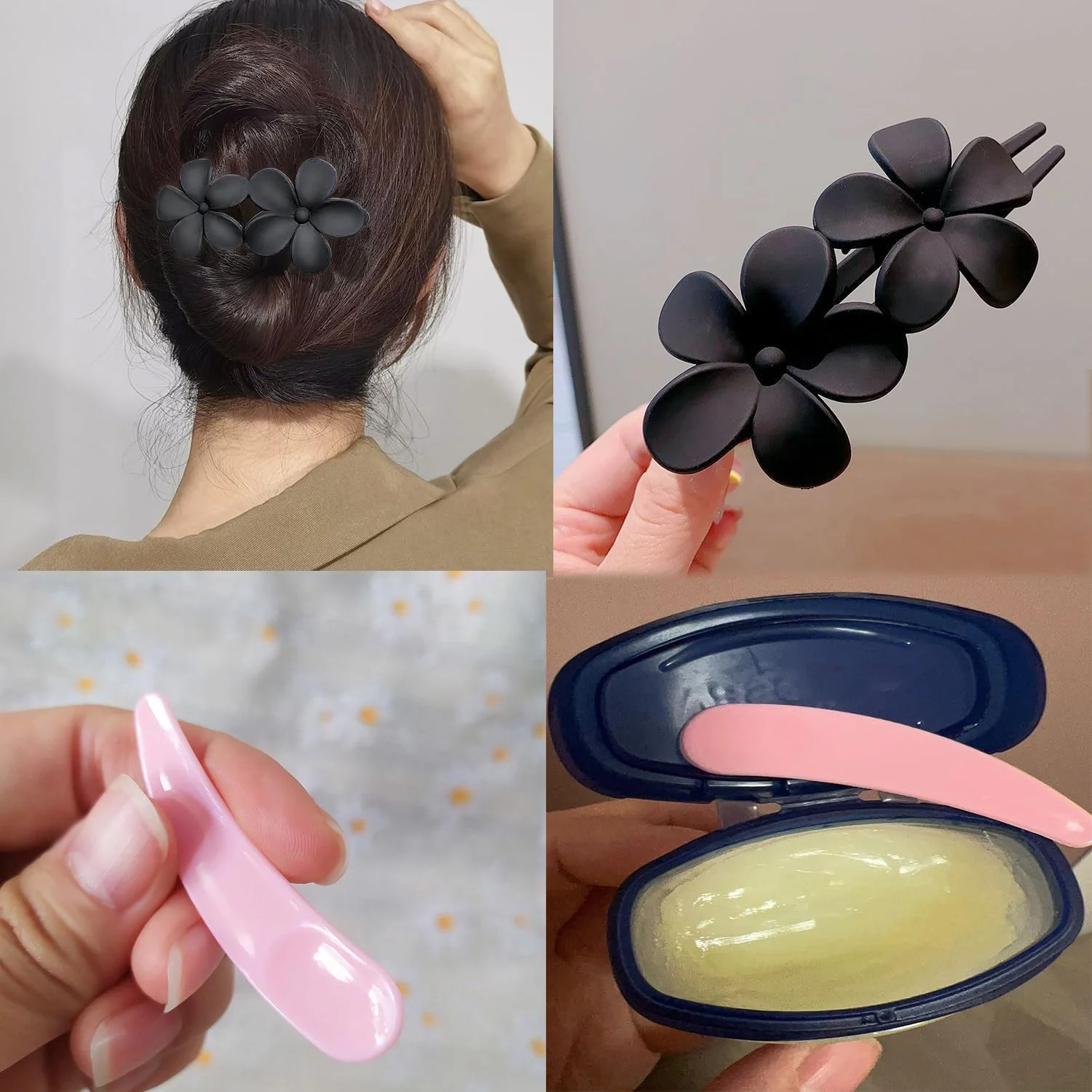 ست برس آرایشی صورت Tecerrity Foundation شامل 6 عدد برس و گیره مو