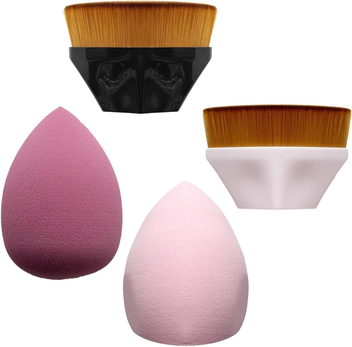 مجموعه 2 عددی براش کرم پودر تزویق، مجموعه 2 عددی اسفنج آرایشی گلبرگی شکل با بافت نرم، براش های آرایشی با قابلیت ترکیب آسان کانسیلر، هایلایتر و غیره، وگان و بدون تست حیوانی مجموعه 2 عددی براش کرم پودر تزویق، مجموعه 2 عددی اسفنج آرایشی گلبرگی شکل با بافت نرم، براش های آرایشی با قابلیت ترکیب آسان کانسیلر، هایلایتر و غیره، وگان و بدون تست حیوانی