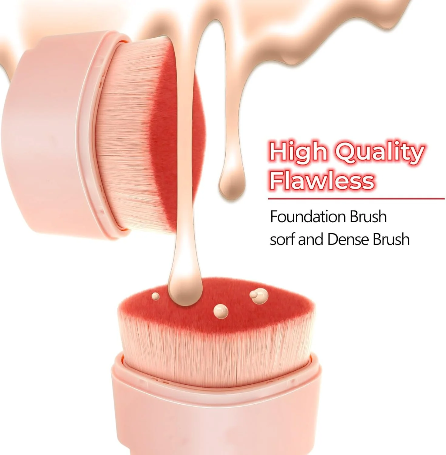 براش کرم پودر TERRIFI، براش آرایشی کابوکی سر صاف برای ترکیب مایع، کرم، پودر یا ماسک صورت، ست براش صورت چند منظوره با دو سایز برای استفاده بی نقص براش کرم پودر TERRIFI، براش آرایشی کابوکی سر صاف برای ترکیب مایع، کرم، پودر یا ماسک صورت، ست براش صورت چند منظوره با دو سایز برای استفاده بی نقص