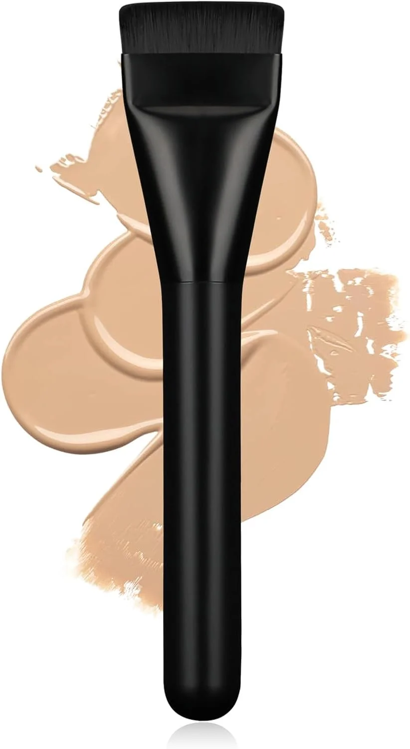 براش تخت کرم پودر تزویق - براش صورت و کاردک آرایشی برای کرم پودر مایع و ماسک (مشکی) براش تخت کرم پودر تزویق - براش صورت و کاردک آرایشی برای کرم پودر مایع و ماسک (مشکی)