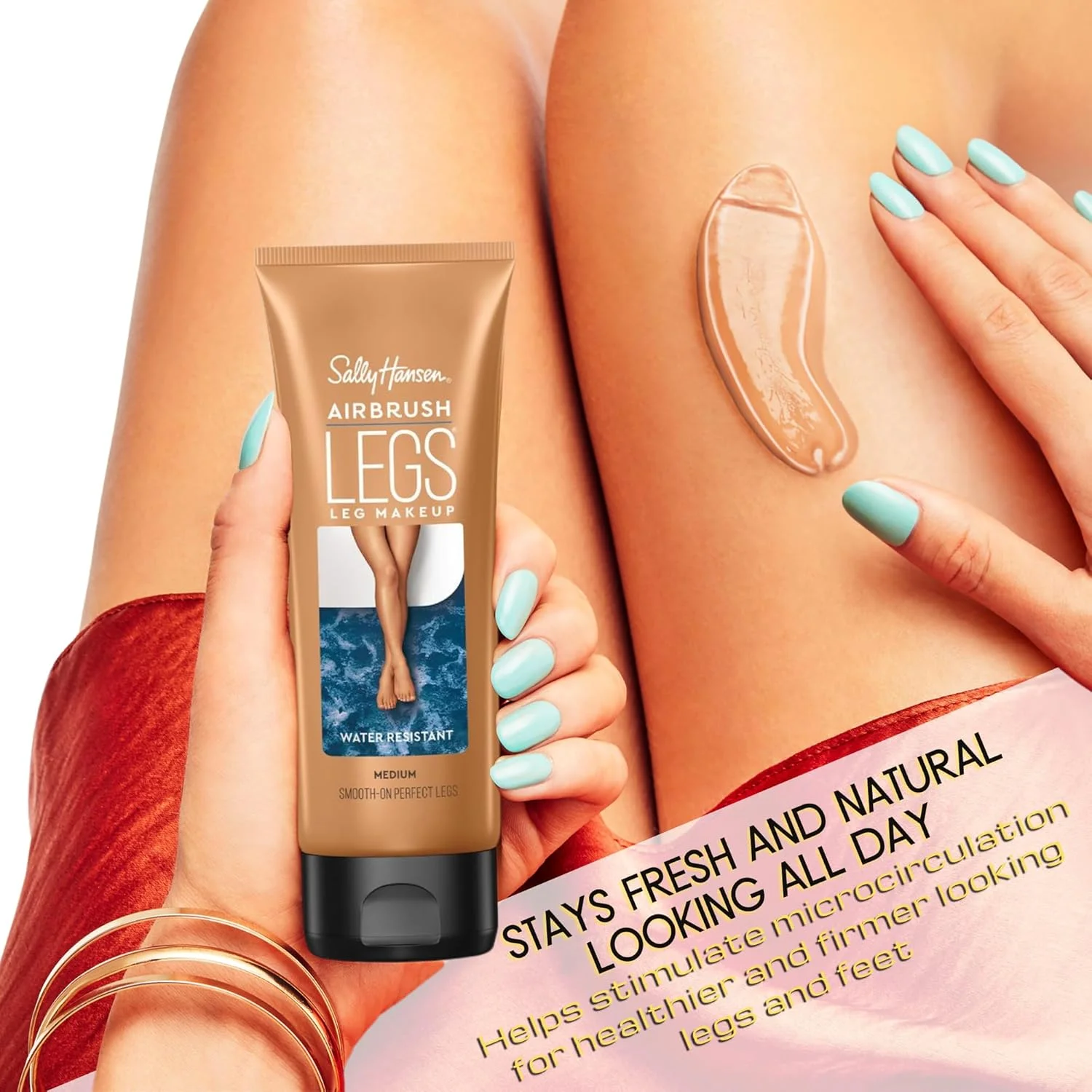 ست براش برنزه کننده و لوسیون آرایشی پا - براش تخت برنزه کننده برای برنزه کردن بدون رگه، براش ترکیب کننده بدن برای کرم پودر پا و آرایش بدن