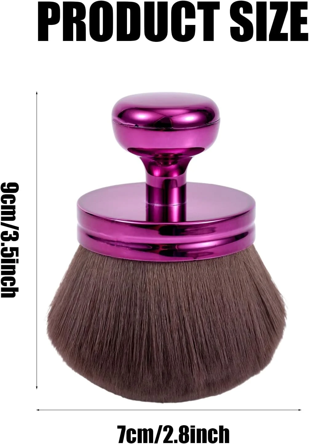 برس بزرگ برنزه کننده خودکار، برس آرایشی بدن با سر پهن، اپلیکاتور بیضی شکل برای پشت، اپلیکاتور ضد آفتاب برای ضد آفتاب، کرم پودر، پشت پا، بازو، صورت و بدن (بنفش)