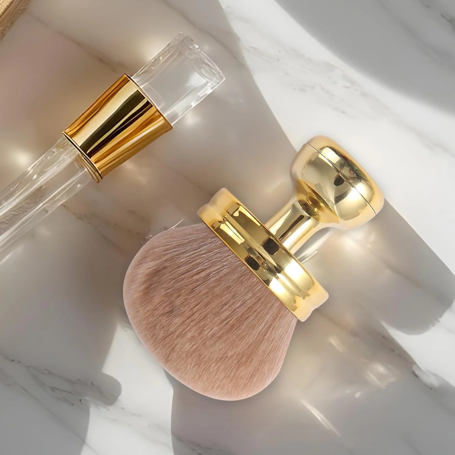 برس برنزه کننده، برس صورت و بدن برای برنزه کردن - ابزار آرایشی سر پهن 3 اینچی برای پوشش یکنواخت پاها، بازوها، پشت، رژگونه پودری، کانسیلر و کرم پودر