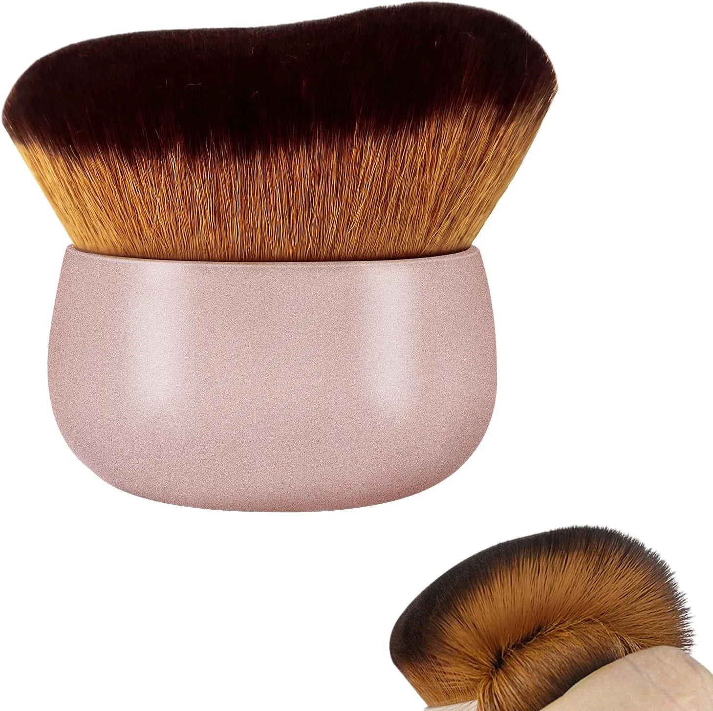 براش برنزه کننده بدن، براش بزرگ آرایشی بدن برای کرم پودر مایع، ترکیب برنزر، استفاده از آرایش صورت، بدن و پا (رزگلد) براش برنزه کننده بدن، براش بزرگ آرایشی بدن برای کرم پودر مایع، ترکیب برنزر، استفاده از آرایش صورت، بدن و پا (رزگلد)