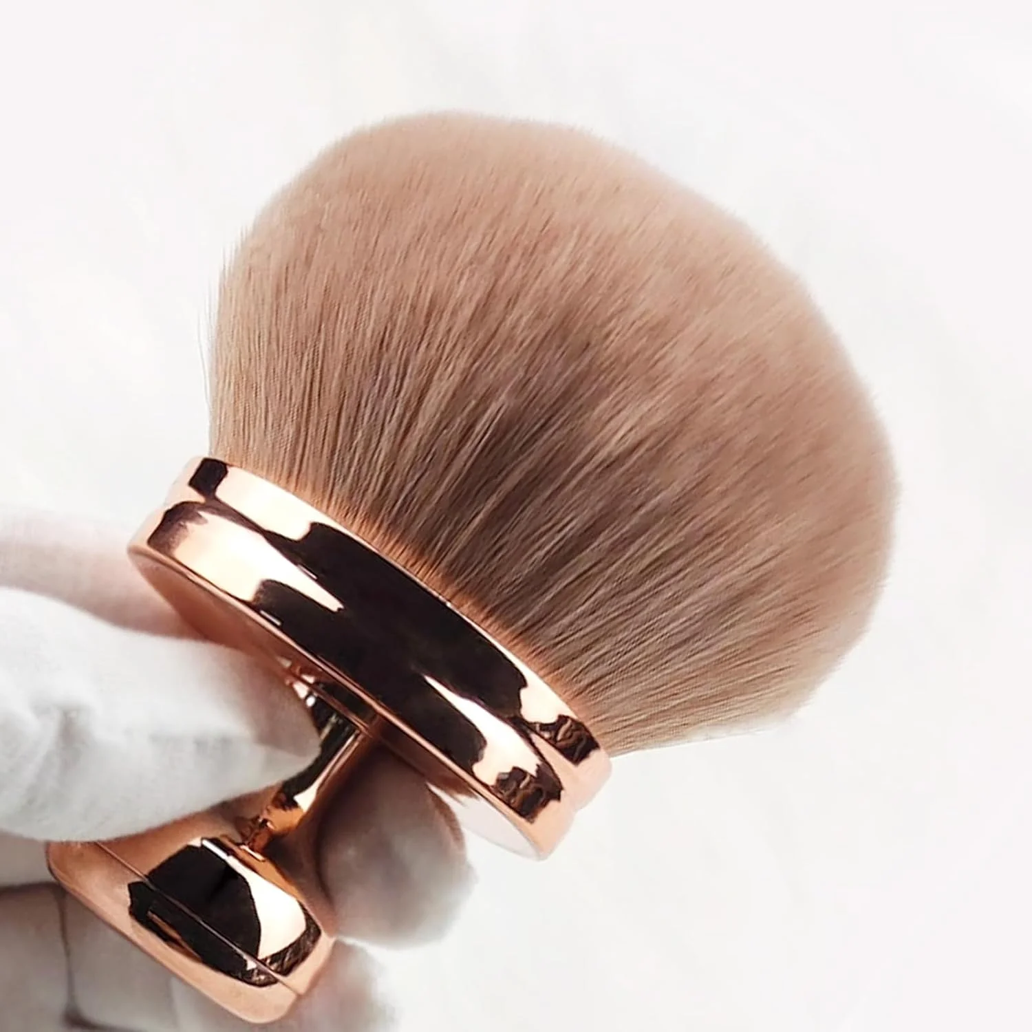 براش آرایشی بزرگ بدن، براش بزرگ برنزه کننده برای استفاده از کرم برنزه کننده، براش های بیضی شکل برای پا، صورت و بدن، مناسب برای ترکیب کردن برنزرها، ابزار براش آرایشی