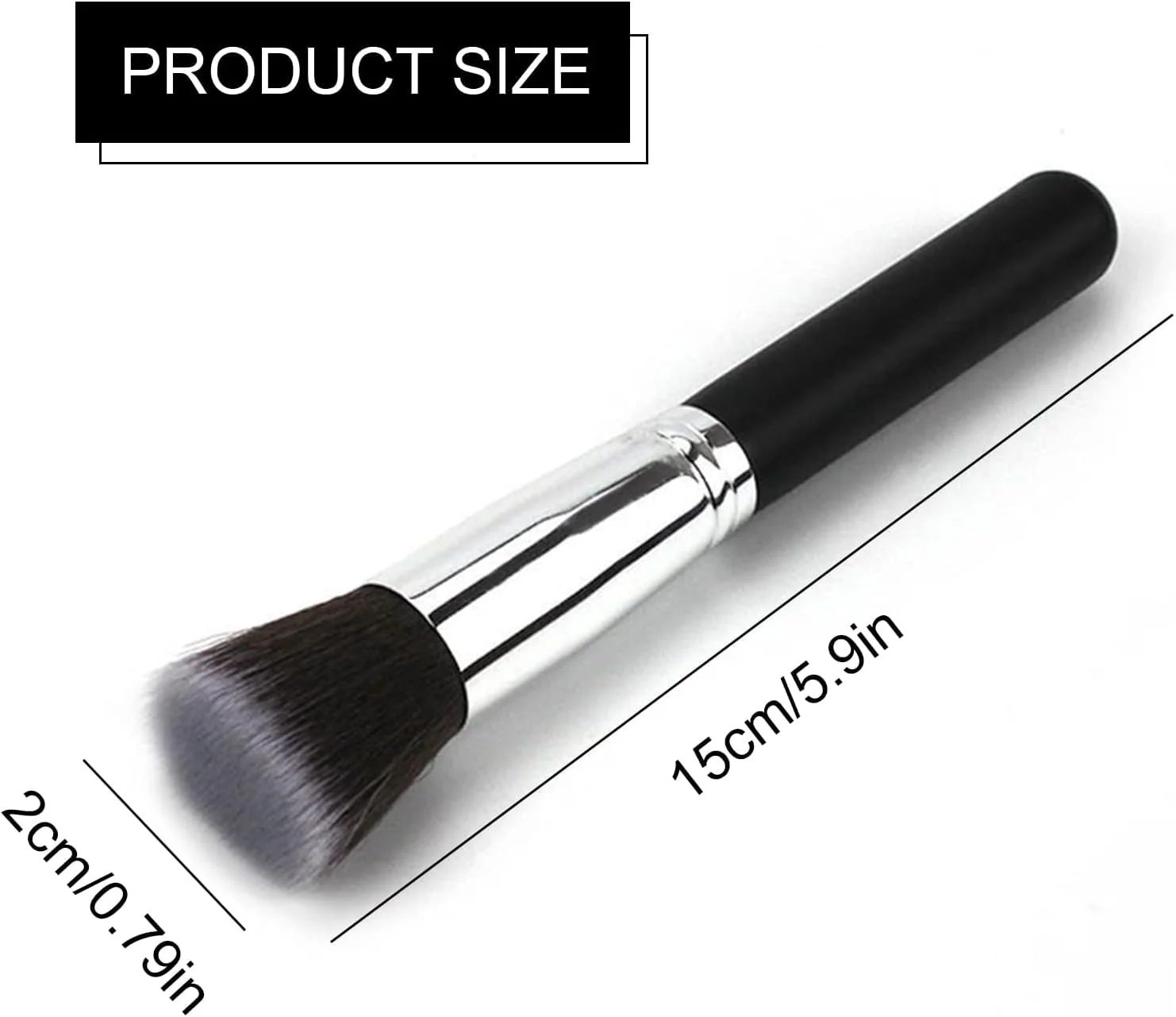 سایوسی، ست ۳ عددی براش آرایشی، براش کرم پودر سر تخت، براش ترکیب کننده لوازم آرایشی، براش آرایش صورت برای پودر یا مایع، لوازم آرایشی