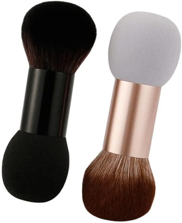 ست برس آرایشی X spring دو سر، 2 عدد برس حرفه ای کرم پودر و کانسیلر، اسفنج آرایشی موی مصنوعی نرم برای ترکیب بی نقص کرم مایع و لوازم آرایشی پودری ست برس آرایشی X spring دو سر، 2 عدد برس حرفه ای کرم پودر و کانسیلر، اسفنج آرایشی موی مصنوعی نرم برای ترکیب بی نقص کرم مایع و لوازم آرایشی پودری