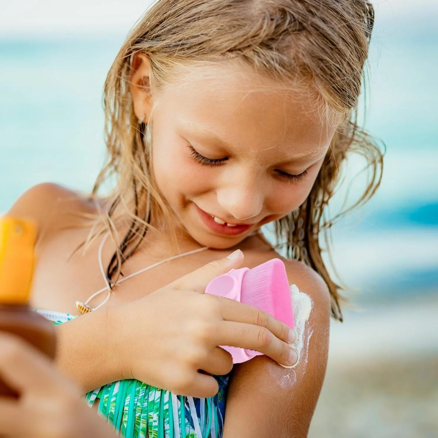 اپلیکاتور کرم ضد آفتاب، برس استفاده از کرم ضد آفتاب | ابزار قابل حمل، راحت و سریع خشک شونده برای استفاده روزانه در ساحل، برنزه کردن و پوست های حساس