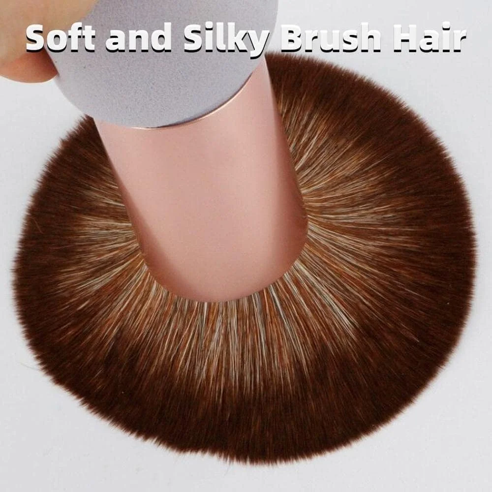 ست برس آرایشی X spring دو سر، 2 عدد برس حرفه ای کرم پودر و کانسیلر، اسفنج آرایشی موی مصنوعی نرم برای ترکیب بی نقص کرم مایع و لوازم آرایشی پودری