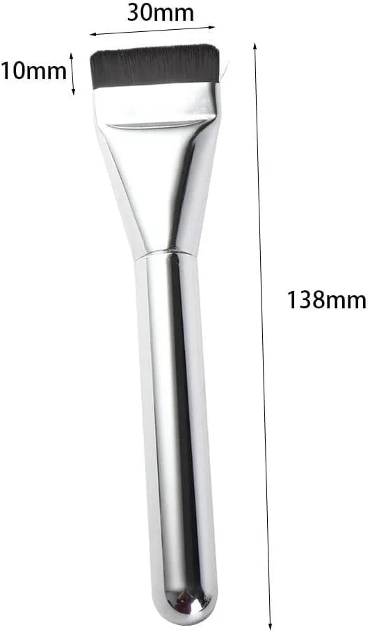 براش آرایشی کرم پودر مایع نقره ای Sndperiexam، براش تخت سایه کانسیلر، براش های سبک وزن حرفه ای ابزار آرایشی، براش های صورت