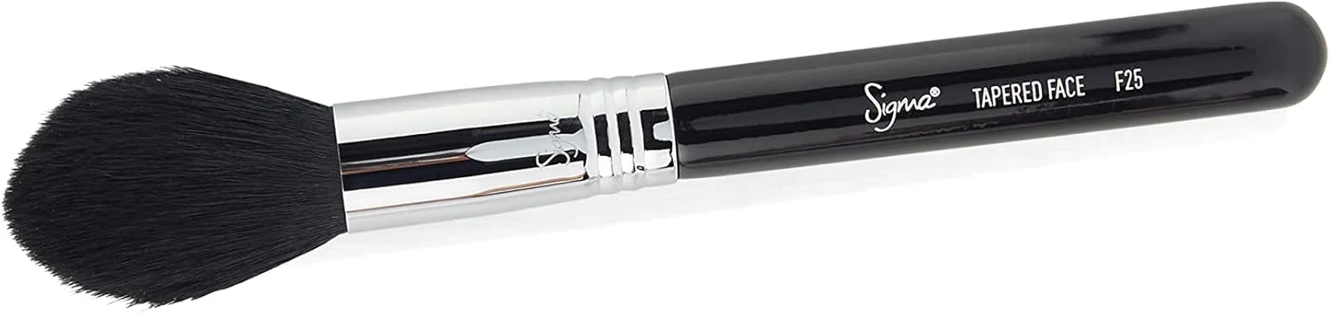 براش آرایشی سیگما بیوتی F25 - براش زاویه دار صورت. براش های حرفه ای آرایش صورت و چشم، بدون تست حیوانی و وگان، الیاف مصنوعی ضد آب و نرم