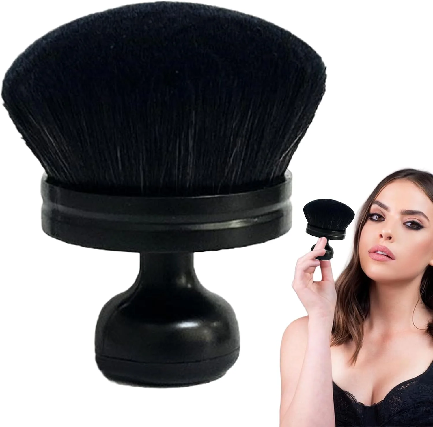 براش برنزه کننده، براش بدن برای برنزه کننده خودکار، ابزار ترکیب کننده موهای نرم بزرگ برای روتین آرایش حرفه ای و استفاده از ضد آفتاب