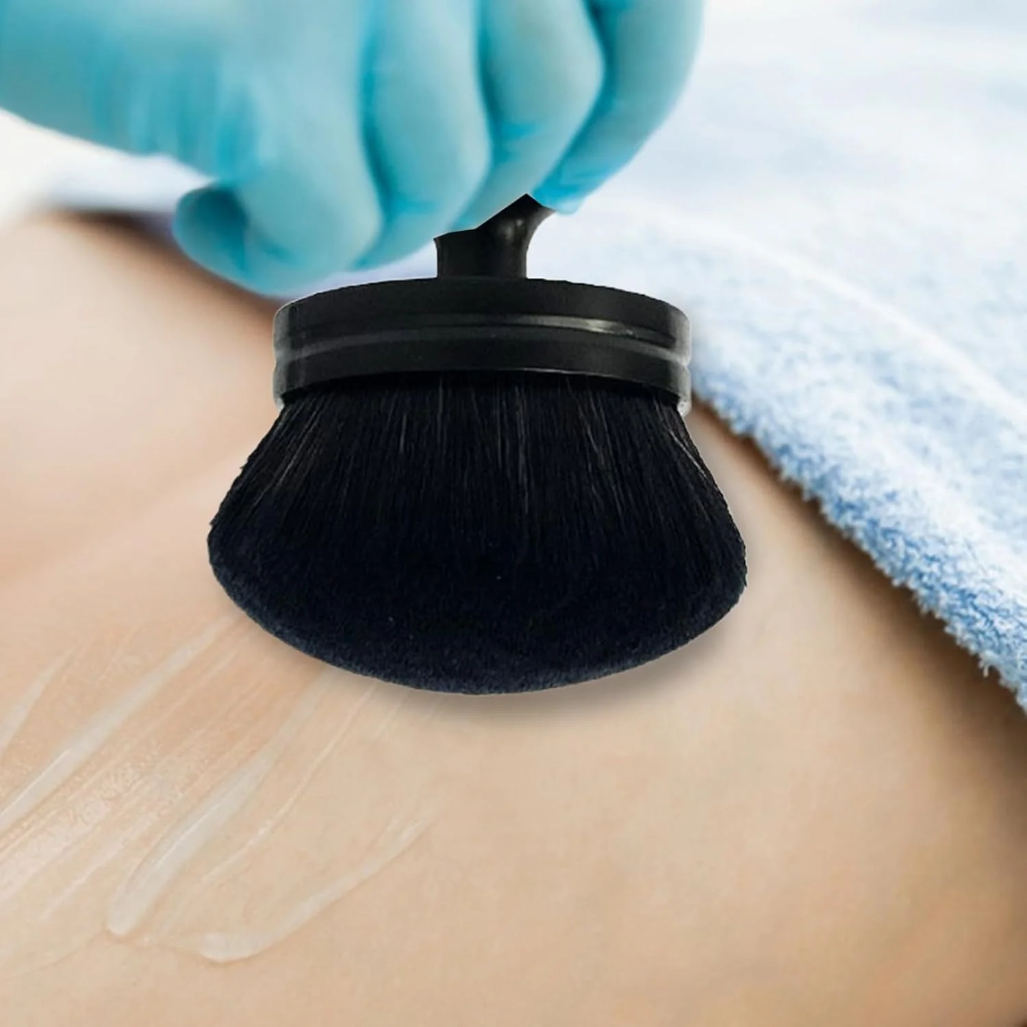 براش برنزه کننده، براش بدن برای برنزه کننده خودکار، ابزار ترکیب کننده موهای نرم بزرگ برای روتین آرایش حرفه ای و استفاده از ضد آفتاب