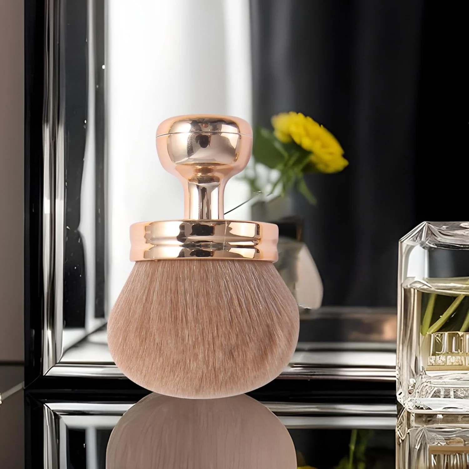 برس برنزه کننده بدن - برس آرایشی برنزه کننده بدن - پوشش یکنواخت 3 اینچی با سر پهن، مناسب برای کرم پودر، رژگونه و کانسیلر، هدیه ای مناسب برای مادر و دوستان