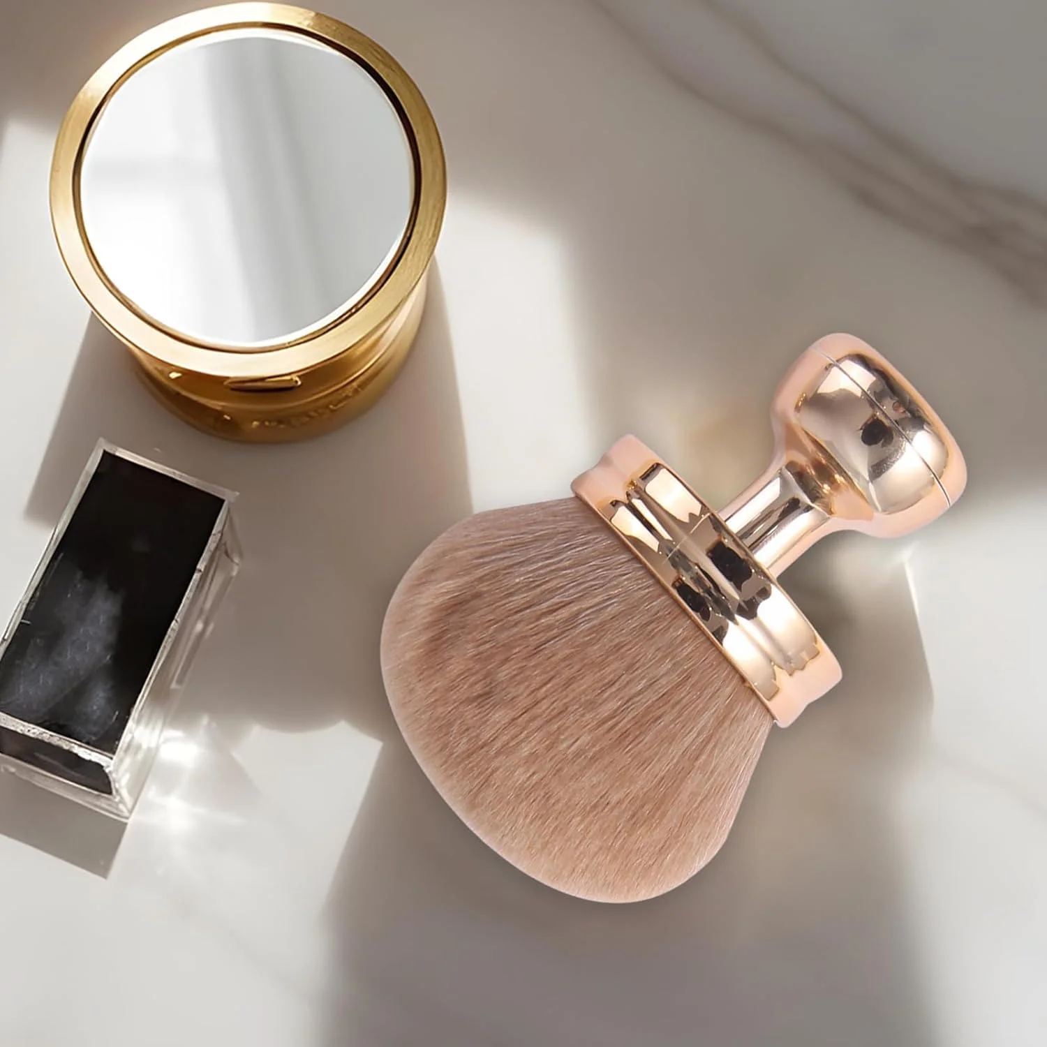 براش برنزه کننده بدن - براش اپلیکاتور بدن - پوشش یکنواخت 3 اینچی، اپلیکاتور لوازم آرایشی با سر پهن برای کرم پودر، رژگونه و کانسیلر، مناسب برای مادر و دوستان