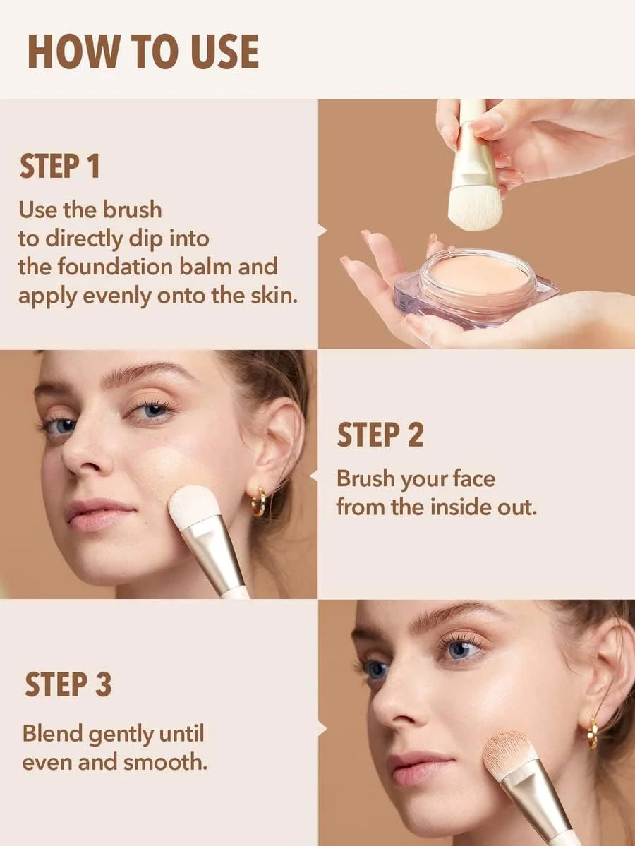 یک عدد براش کرم پودر SHEGLAM Skinfluencer، نرم و لطیف برای استفاده آسان