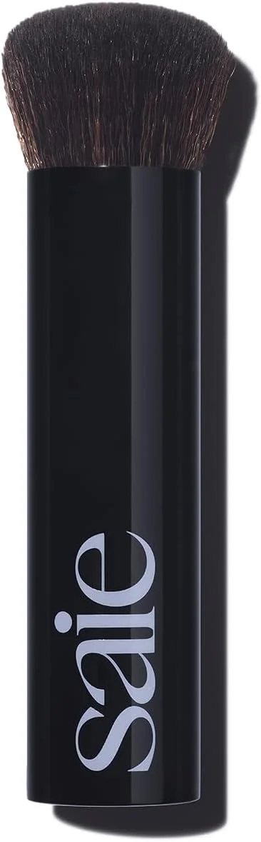 براش پایه سایه - براش فوق العاده نرم فونداسیون برای آرایش مایع - براش متراکم برای پوست + براش ترکیب کننده با موهای مصنوعی بدون تست حیوانی (1 عدد)