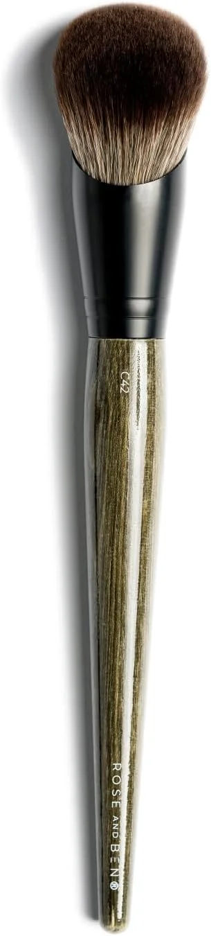 براش کرم پودر C42 رز اند بن بیوتی | براش حرفه ای برای ترکیب مواد آرایشی مایع و کرمی | پوشش یکدست و قابل افزایش | بدون تست حیوانی