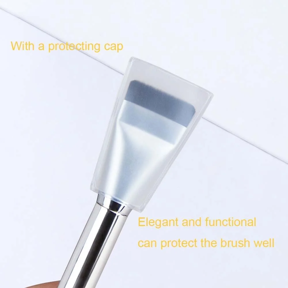 sddjqy برس آرایشی فونداسیون تیغه ای فوق العاده نازک، 2 عددی، برس های آرایشی با موهای مصنوعی نرم