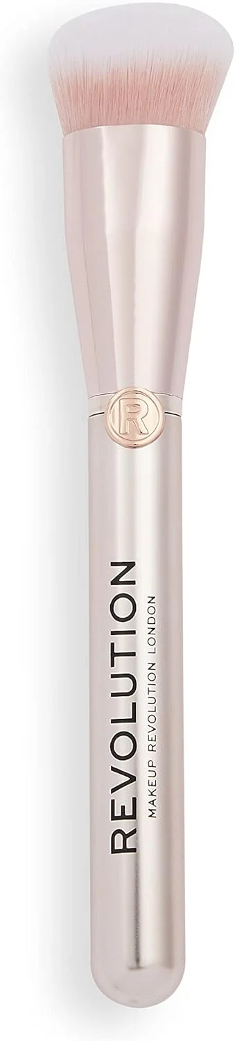 براش زاویه دار کرم پودر رولوشن (R8)، اپلیکاتور برای ترکیب و کانتورینگ آرایش مایع یا کرمی روی صورت و گردن، وگان و بدون تست حیوانی