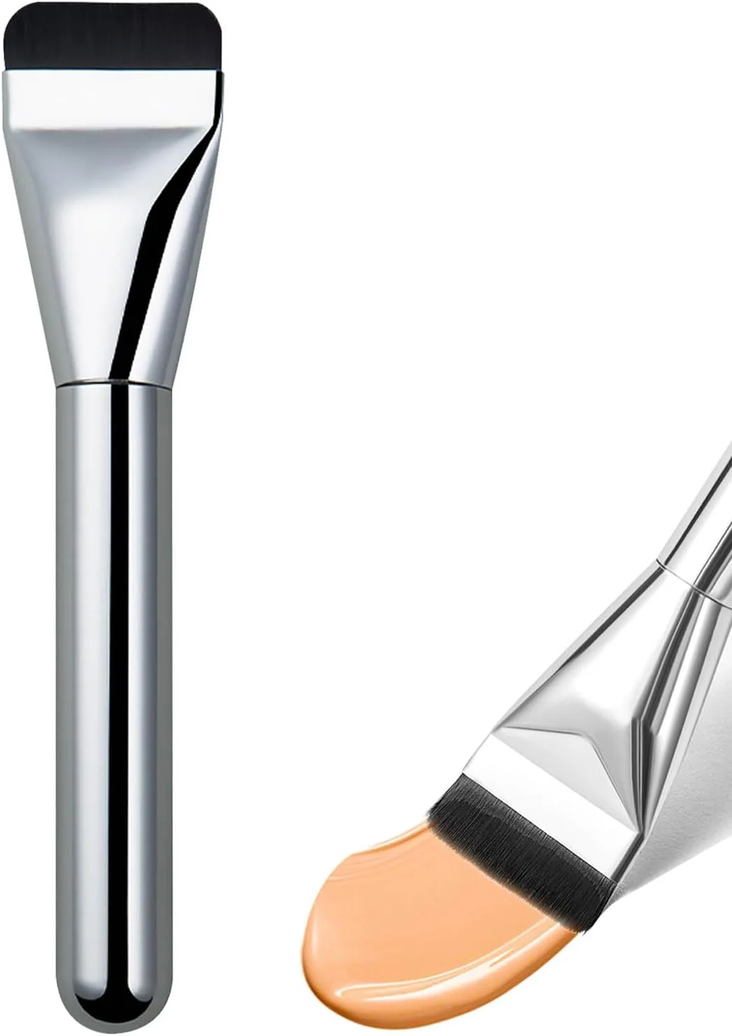 قلم موی کرم پودر selcouth yyds برای آرایش مایع، قلم موی آرایشی فوق العاده تخت و نازک بدون ردی