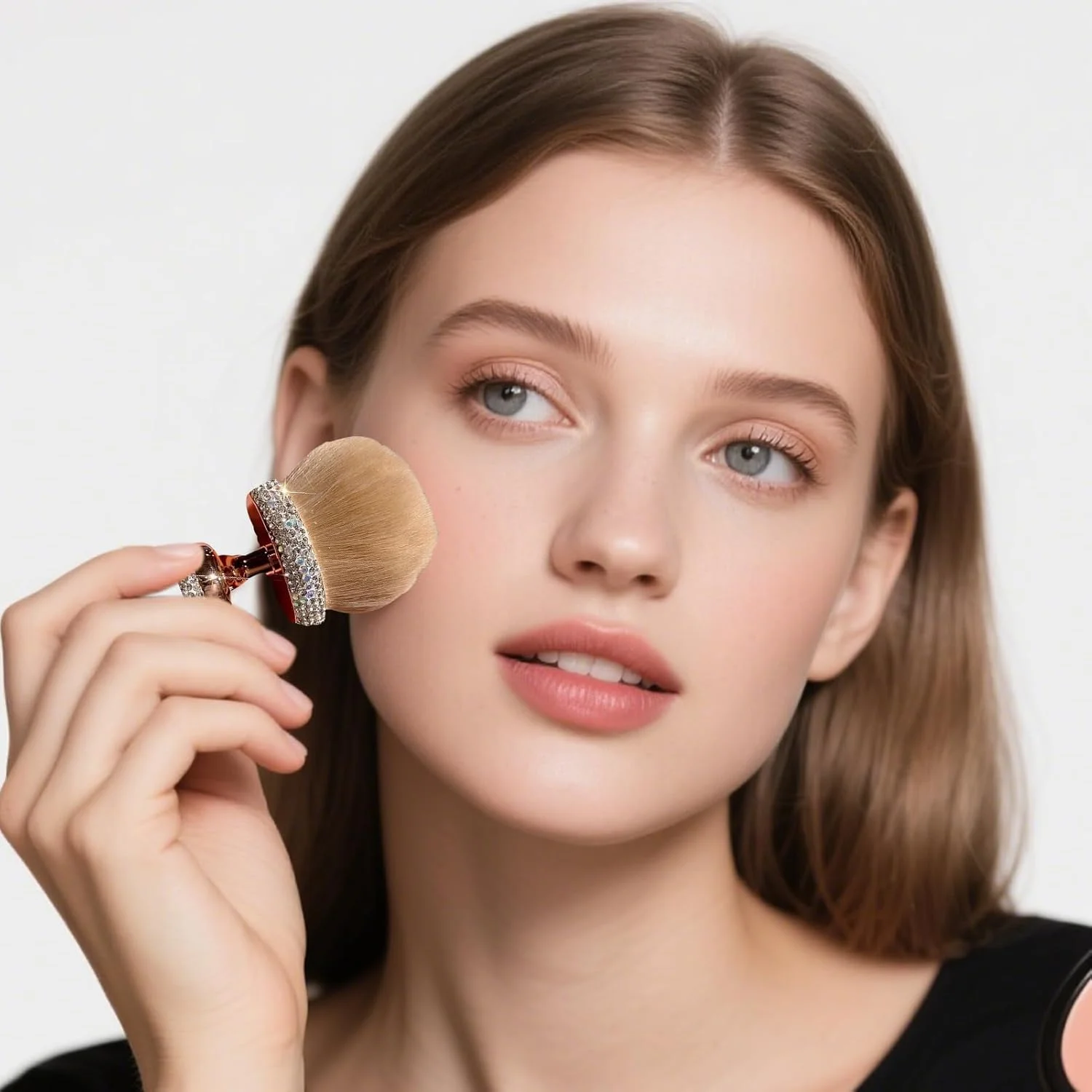 براش برنزه کننده بدن | براش بدن برای استفاده از محصولات برنزه کننده | ابزار بزرگ با موهای نرم برای ترکیب کردن و آرایش حرفه ای و استفاده از ضد آفتاب