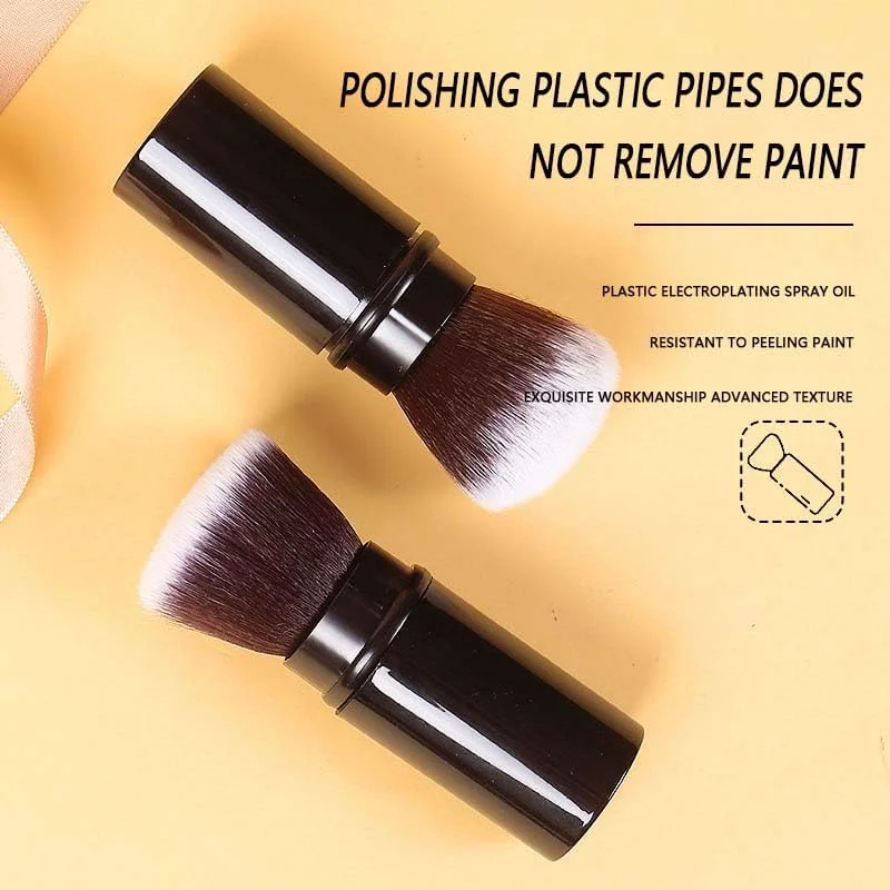 براش آرایشی جمع شونده، براش کرم پودر کابوکی مسافرتی، براش قابل حمل صورت برای کرم پودر مایع و ضد آفتاب با پوشش برای ترکیب مایع، برنزر، کرم یا لوازم آرایشی پودری بی عیب و نقص