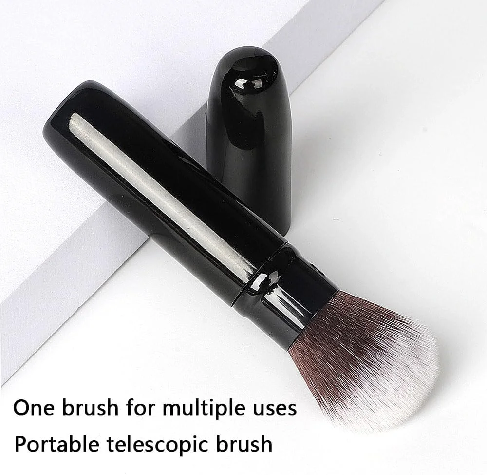 براش پودر جمع شونده، براش آرایشی کرم پودر، براش پودر جمع شونده برای استفاده از کرم پودر، پودرها و لوازم آرایشی معدنی، براش رژ لب مشکی