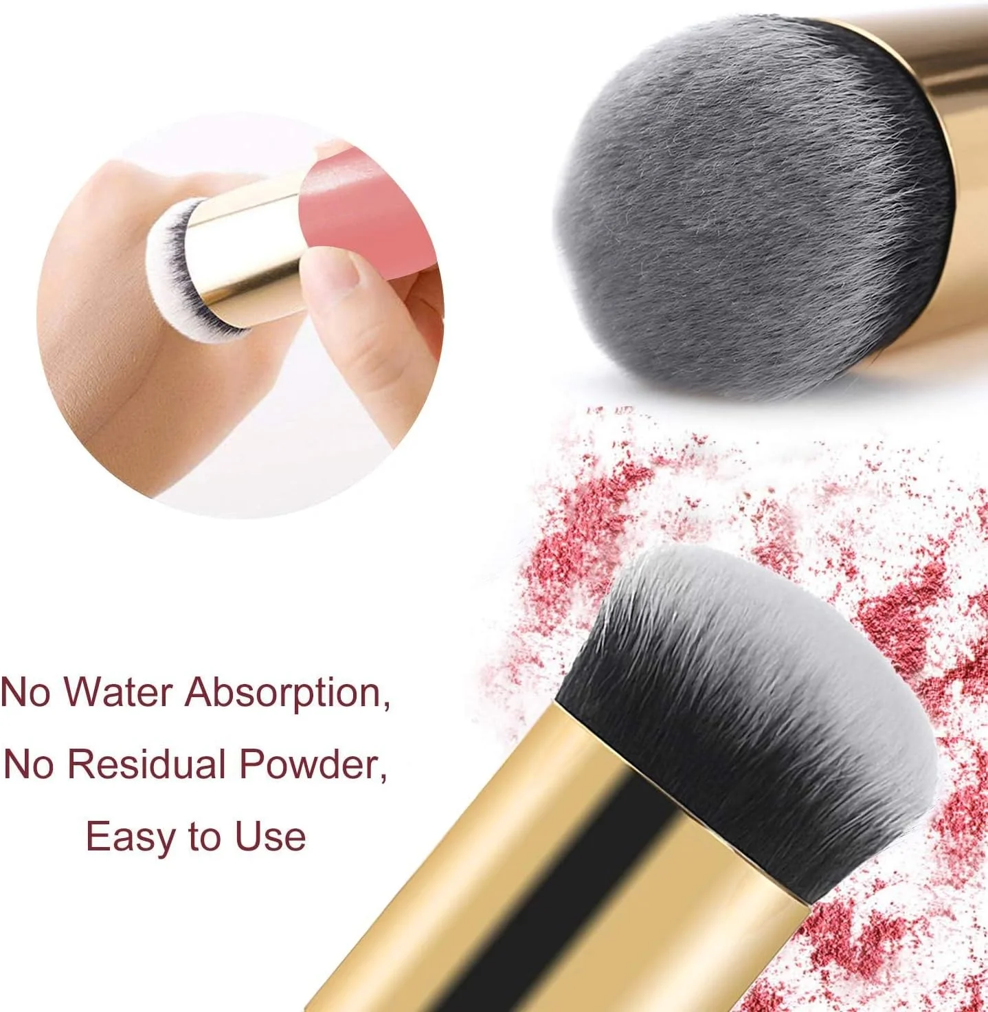 براش آرایشی کرم پودر و کانسیلر مدل Red Square Chubby Pier، برس های آرایشی صورت با الیاف مصنوعی