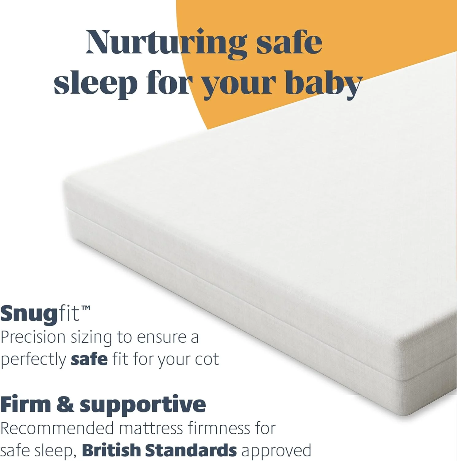 تشک فوم مسافرتی تخت نوزاد Mother Nurture Essential، سفید، 100 x 70 x 7.5 سانتی متر