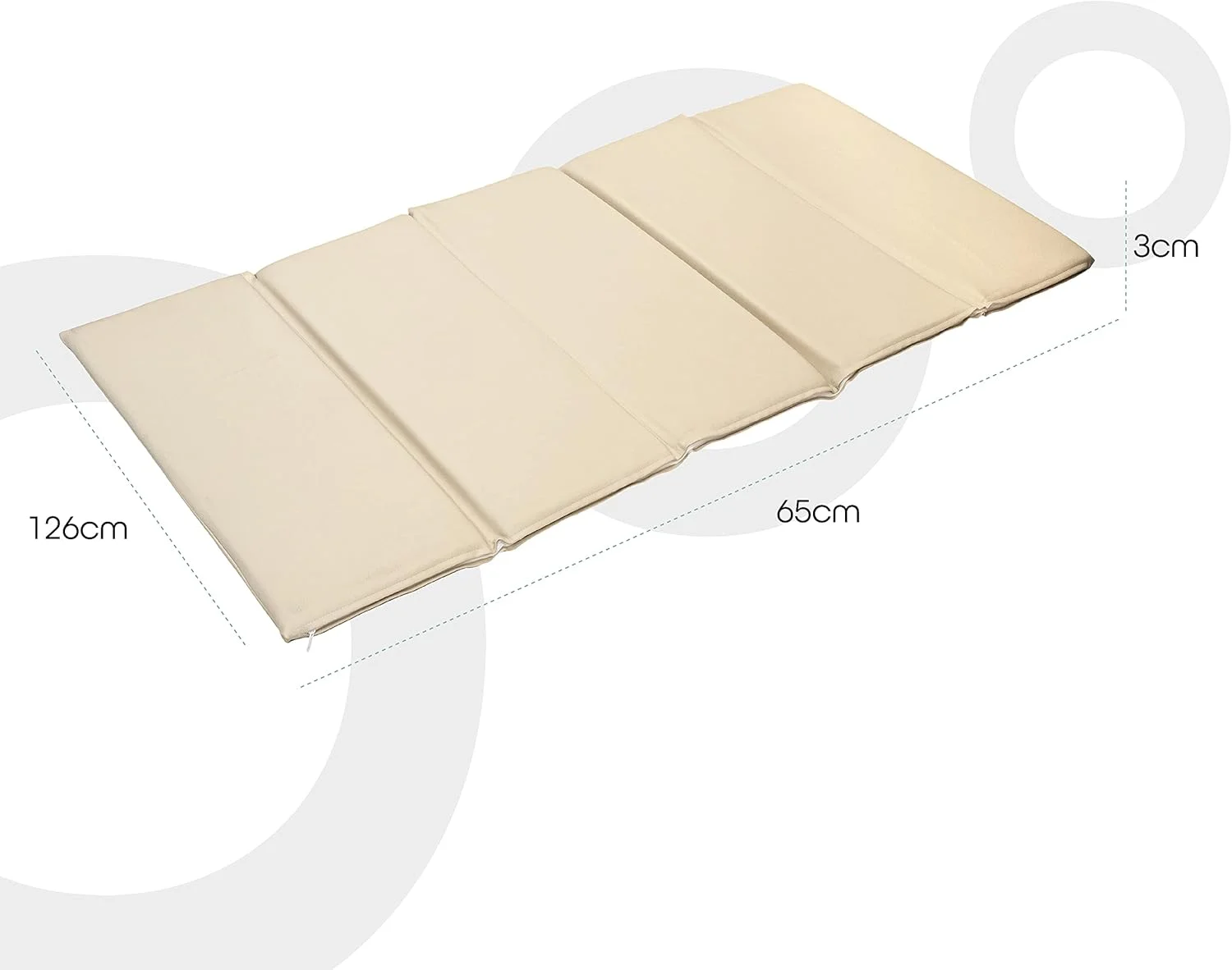 تشک مسافرتی پنج تایی برند مون برای تخت نوزاد/کودک - قابل حمل، تاشو و سبک وزن - دو طرفه، نرم و دارای بالشتک - تمیز کردن آسان و ضد آب - پشتیبانی محکم - بژ - 126x65x3 سانتی متر تشک مسافرتی پنج تایی برند مون برای تخت نوزاد/کودک - قابل حمل، تاشو و سبک وزن - دو طرفه، نرم و دارای بالشتک - تمیز کردن آسان و ضد آب - پشتیبانی محکم - بژ - 126x65x3 سانتی متر