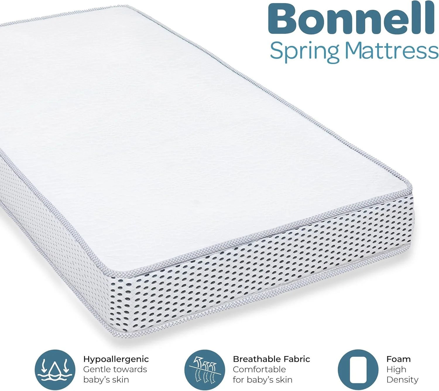 تشک فنری بونل کودک/نوزاد/بچه برند مون با ابعاد 140x70x17 سانتی متر - پارچه مخمل، ضد حساسیت، لایه نمد پنبه ای و فوم، پشتیبانی لبه، لحاف دوزی راحت - خوابی بادوام، ایمن و دنج. تشک فنری بونل کودک/نوزاد/بچه برند مون با ابعاد 140x70x17 سانتی متر - پارچه مخمل، ضد حساسیت، لایه نمد پنبه ای و فوم، پشتیبانی لبه، لحاف دوزی راحت - خوابی بادوام، ایمن و دنج.