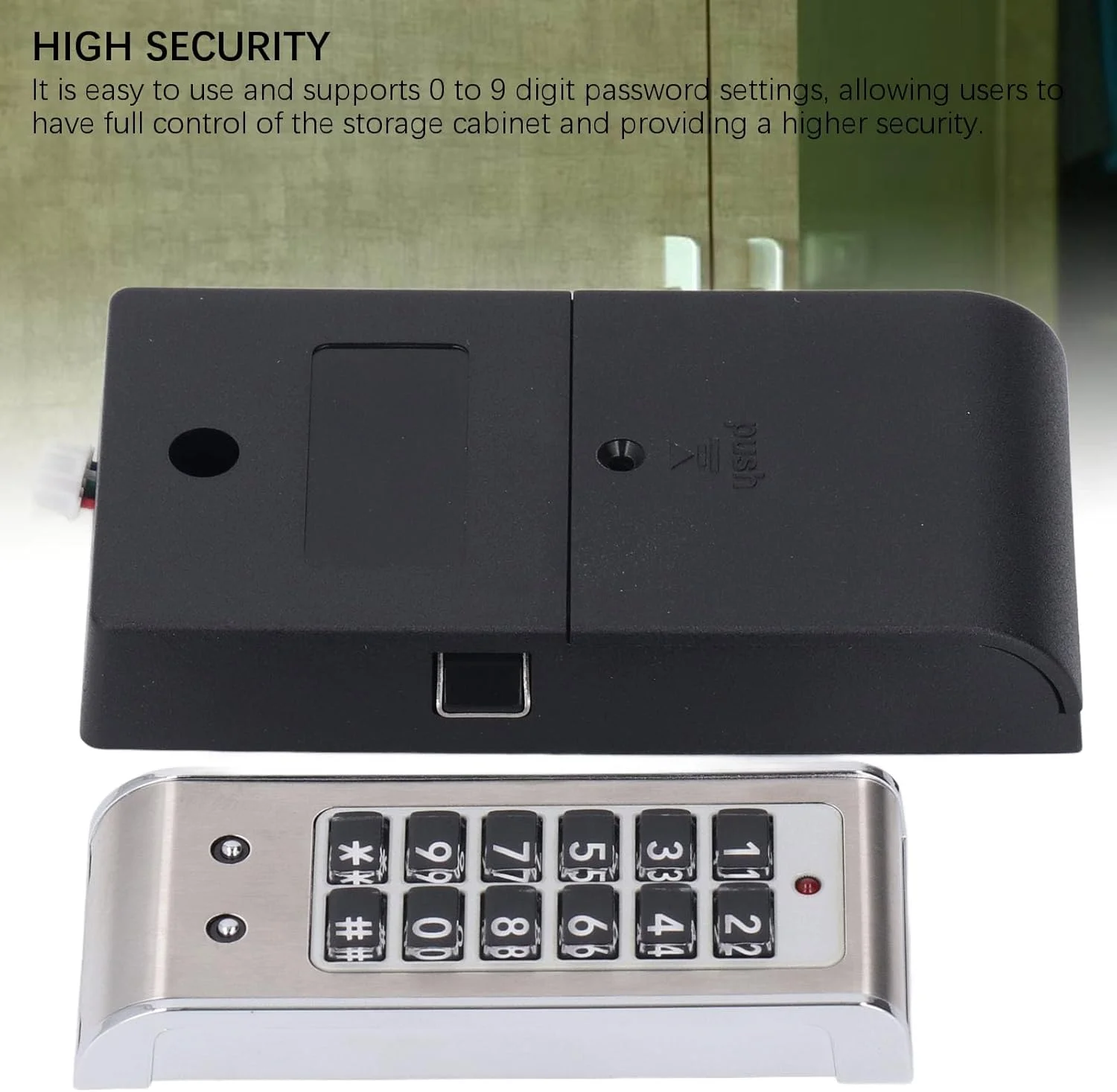 قفل الکترونیکی، پنل استیل ضد زنگ صفحه کلید رمز عبور هوشمند قفل ترکیبی درب کابینت الکترونیکی دیجیتال، قفل کابینت الکترونیکی برای کشوی کابینت فایل حمام سونا