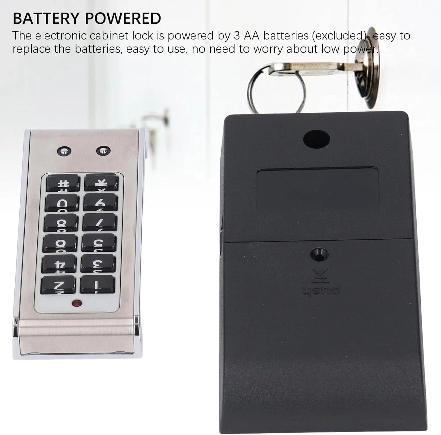 قفل الکترونیکی، پنل استیل ضد زنگ صفحه کلید رمز عبور هوشمند قفل ترکیبی درب کابینت الکترونیکی دیجیتال، قفل کابینت الکترونیکی برای کشوی کابینت فایل حمام سونا