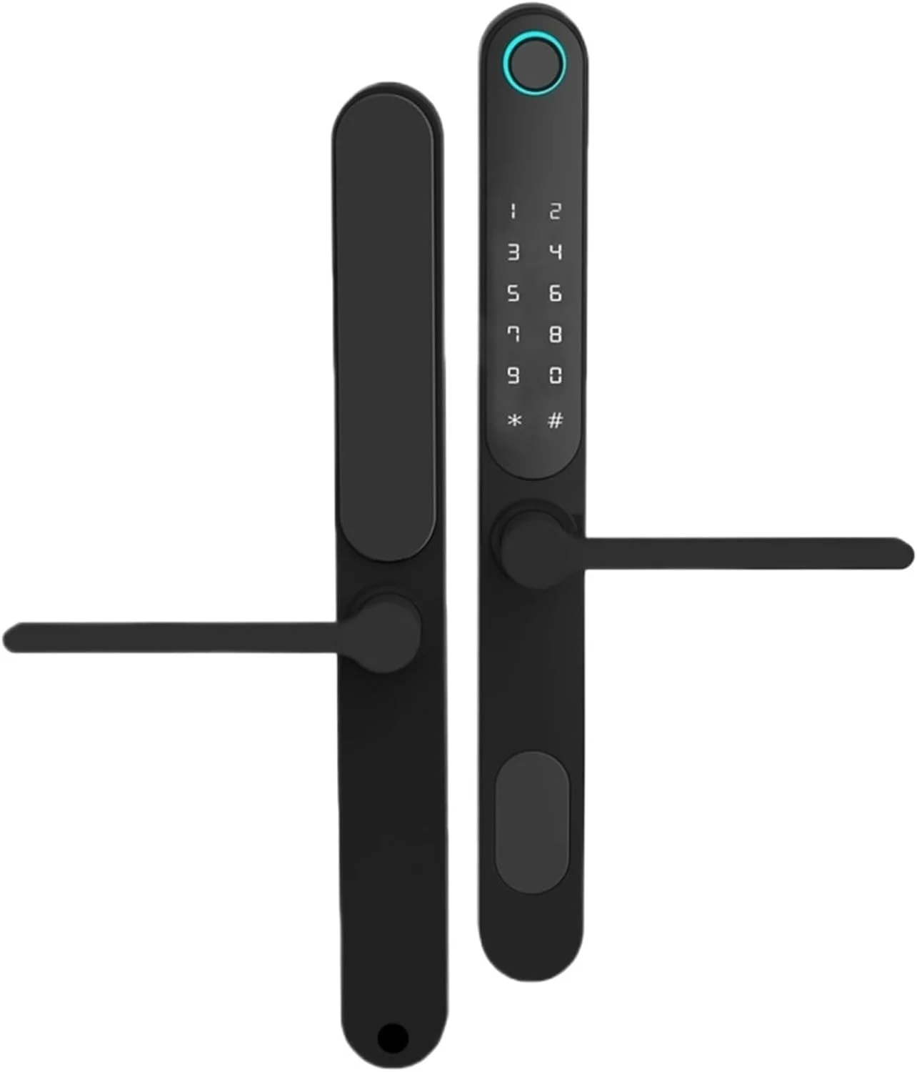 قفل درب هوشمند، قفل زبانه دار هوشمند دو طرفه ضد آب و هوا، صفحه کلید دیجیتال بلوتوثی آلومینیومی بدون کلید با اثر انگشت (5085)