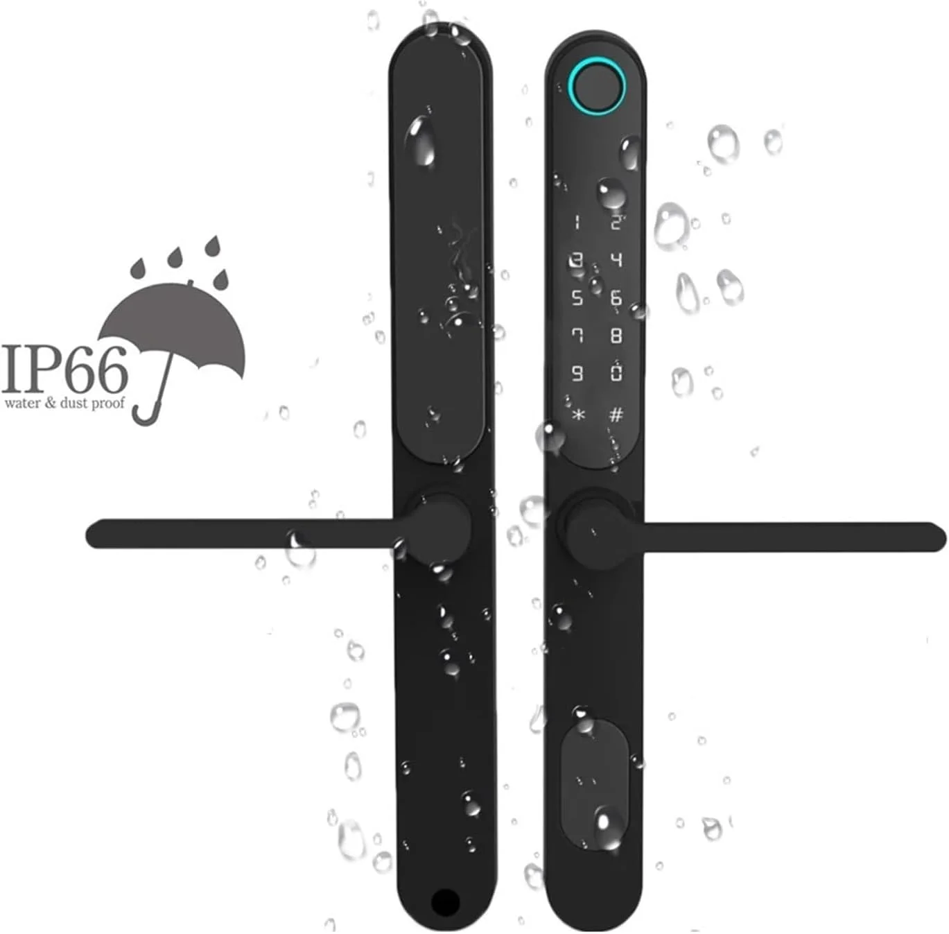 قفل درب هوشمند، قفل زبانه دار هوشمند دو طرفه ضد آب و هوا، صفحه کلید دیجیتال بلوتوثی آلومینیومی بدون کلید با اثر انگشت (5085) قفل درب هوشمند، قفل زبانه دار هوشمند دو طرفه ضد آب و هوا، صفحه کلید دیجیتال بلوتوثی آلومینیومی بدون کلید با اثر انگشت (5085)