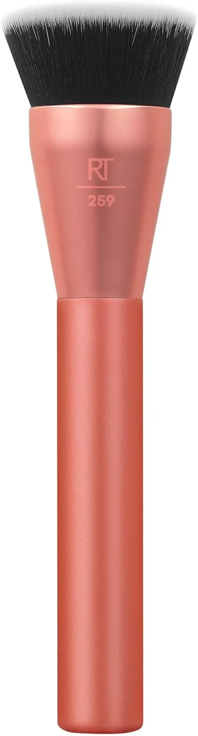 براش آرایشی پایه گرد Real Techniques Glow، برای آرایش مایع و کرمی، براش فونداسیون سر صاف برای پخش و ترکیب پوشش، موهای مصنوعی متراکم، وگان و بدون تست حیوانی، 1 عدد براش آرایشی پایه گرد Real Techniques Glow، برای آرایش مایع و کرمی، براش فونداسیون سر صاف برای پخش و ترکیب پوشش، موهای مصنوعی متراکم، وگان و بدون تست حیوانی، 1 عدد