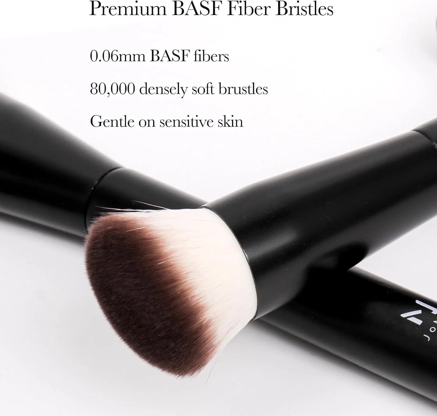 ست برس حرفه ای کرم پودر برای آرایش مایع - موهای فوق العاده ظریف 0.06 میلی متری | برس کانتور برای هایلایت، ترکیب و شکل زاویه دار | بدون ریزش و تمیز کردن آسان | برس های آرایشی کابوکی