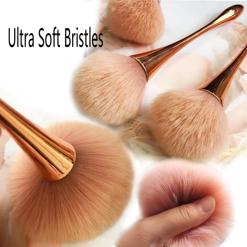 ست برس آرایشی حرفه ای، برس بزرگ پودر، کرم پودر، رژگونه و مواد معدنی برای استفاده روزانه، برس آرایشی بزرگ زاویه دار برای پودر فشرده و شل (رزگلد) ست برس آرایشی حرفه ای، برس بزرگ پودر، کرم پودر، رژگونه و مواد معدنی برای استفاده روزانه، برس آرایشی بزرگ زاویه دار برای پودر فشرده و شل (رزگلد)