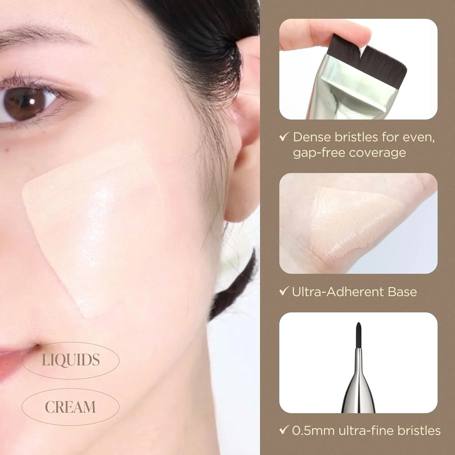 براش پیکاسو FB11 مدل Spatula – براش حرفه ای کرم پودر برای آرایش مایع، طراحی تخت و نرم برای استفاده یکنواخت، ایده آل برای کرم پودر مایع و آرایش صورت کرمی، مناسب برای بانوان براش پیکاسو FB11 مدل Spatula – براش حرفه ای کرم پودر برای آرایش مایع، طراحی تخت و نرم برای استفاده یکنواخت، ایده آل برای کرم پودر مایع و آرایش صورت کرمی، مناسب برای بانوان