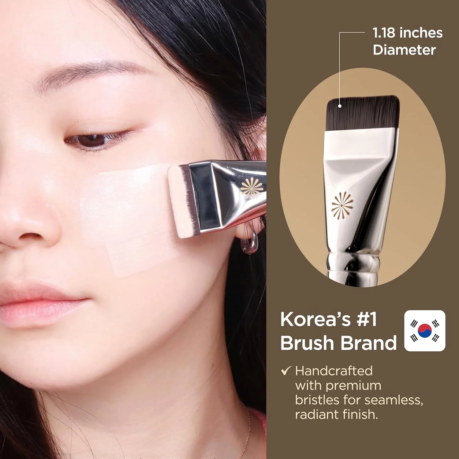 براش پیکاسو FB11 مدل Spatula – براش حرفه ای کرم پودر برای آرایش مایع، طراحی تخت و نرم برای استفاده یکنواخت، ایده آل برای کرم پودر مایع و آرایش صورت کرمی، مناسب برای بانوان براش پیکاسو FB11 مدل Spatula – براش حرفه ای کرم پودر برای آرایش مایع، طراحی تخت و نرم برای استفاده یکنواخت، ایده آل برای کرم پودر مایع و آرایش صورت کرمی، مناسب برای بانوان