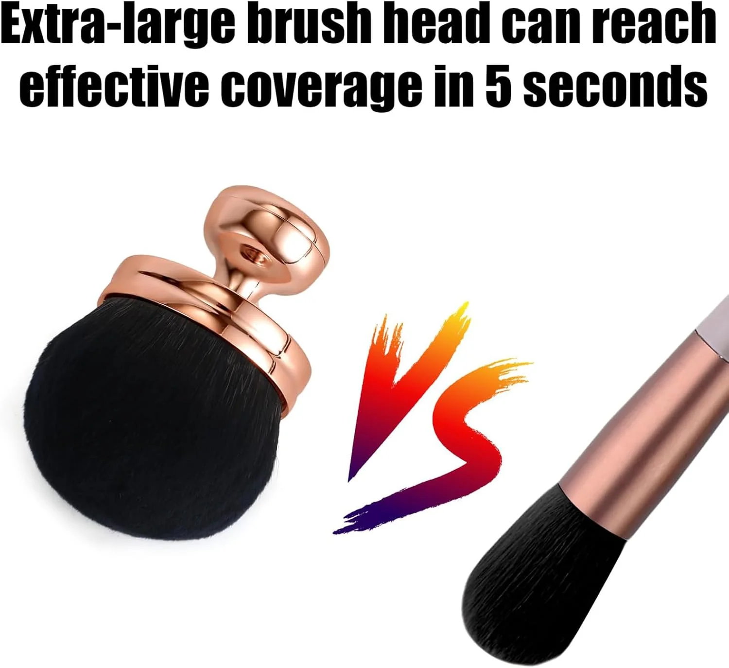 براش آرایشی بدن پاپوریچ برای برنزه کردن، آرایش پا و برنزر، اپلیکاتور براش ضد آفتاب، براش کرم پودر کابوکی، براش آرایشی صورت بیضی شکل برای بزرگسالان