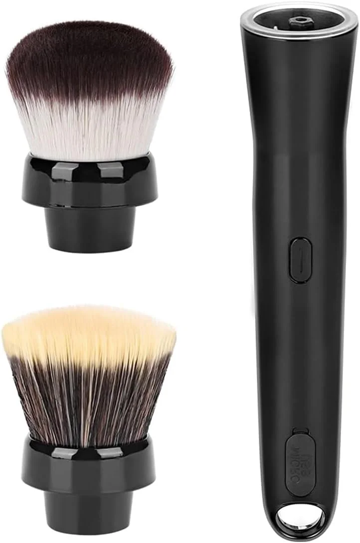 براش آرایشی برقی Nicear، براش چرخشی اتوماتیک کرم پودر با سری های قابل تعویض برای پخش یکنواخت و صاف آرایش، طراحی قابل حمل با شارژ USB براش آرایشی برقی Nicear، براش چرخشی اتوماتیک کرم پودر با سری های قابل تعویض برای پخش یکنواخت و صاف آرایش، طراحی قابل حمل با شارژ USB